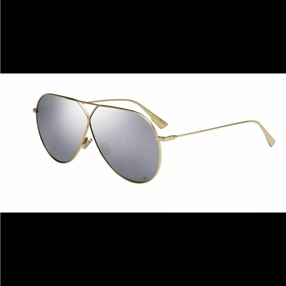 CHRISTIAN DIOR Silver Aviator Sunglasses stellaire NEW - Picture 1 of 6